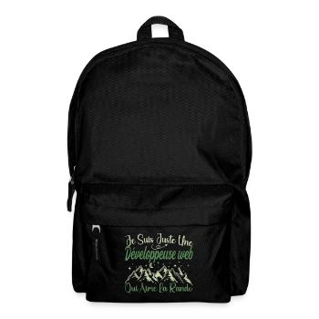 Développeuse web aventurier passionnée de Randonné - Sac à dos - noir - Devant