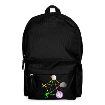 Schere Stein Papier Echse Spock - Rucksack - Schwarz - Vorne