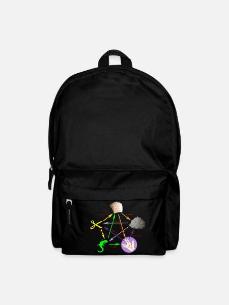 Schere Stein Papier Echse Spock - Rucksack - Schwarz
