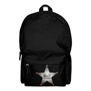 shérif ranger cowboy cheval propriétaire d'un ranch Wester - Sac à dos - noir - Devant