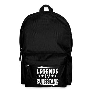 Rentner Legende im Ruhestand - Rucksack - Schwarz - Vorne