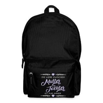 Liebe zwischen Mutter und Tochter - Geschenk - Rucksack - Schwarz - Vorne