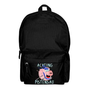 Achtung Pistensau - Rucksack - Schwarz - Vorne