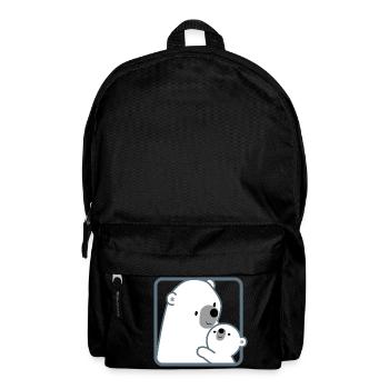 Polar Bear Mother and Child- Cheerful Madness!! - Backpack - black - Front