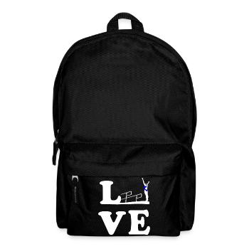 Turmspringen Turmspringerin Wasserspringen LOVE - Rucksack - Schwarz - Vorne