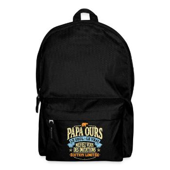 Papa ours - Sac à dos - noir - Devant