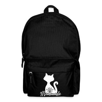 Chat de yoga drôle Om Zen Motif Meowmaste Namaste - Sac à dos - noir - Devant