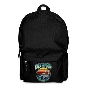 Funny Loch Ness Social Distancing Champion - Backpack - black - Front