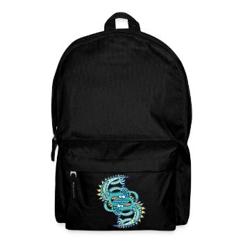 Two lizards face to face in a dangerous fight - Backpack - black - Front