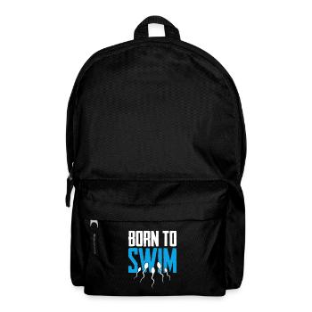 Cadeau de sperme de nageur de natation - Sac à dos - noir - Devant