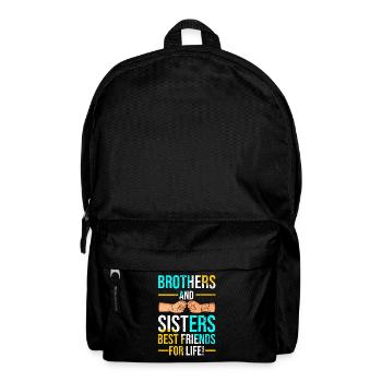 Frère soeur jumeaux frères et sœurs - Sac à dos - noir - Devant