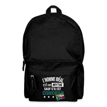 L'homme idéal comorien. Comorien humour cadeau - Sac à dos - noir - Devant
