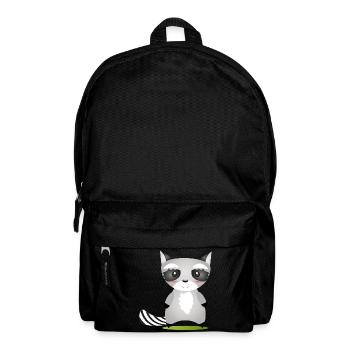 cute raccoon in comic style to love - Backpack - black - Front