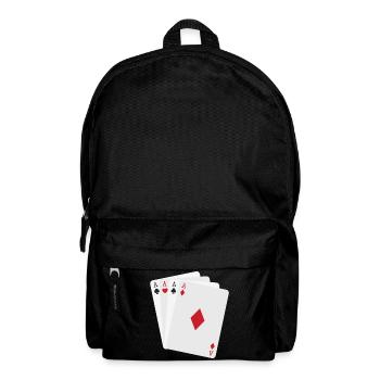 Quatre As Minimalistes - Sac à dos - noir - Devant