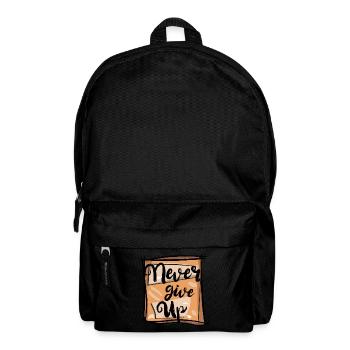 Never give up - N’abandonne jamais - Sac à dos - noir - Devant