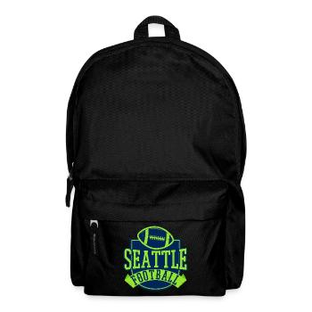 Seattle Football Neon Badge - Backpack - black - Front