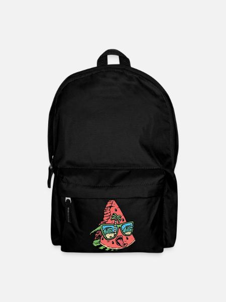 Wassermelone - Sommer - Freche Früchte - Rucksack - Schwarz
