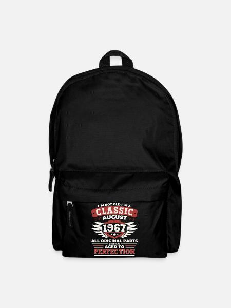 Born in 1967 Classic Birthday Gift August - Backpack - black