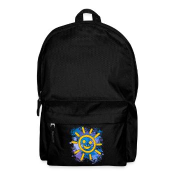 Laughing sun on colorful splashes of color - Backpack - black - Front