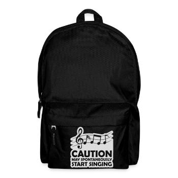 may spontaneously start singing - Rucksack - Schwarz - Vorne