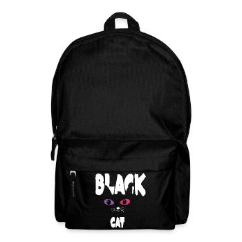 Schwarz Weiße Katze - Rucksack - Schwarz - Vorne