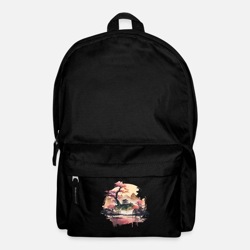 Paysage japonais - Sac à dos - noir