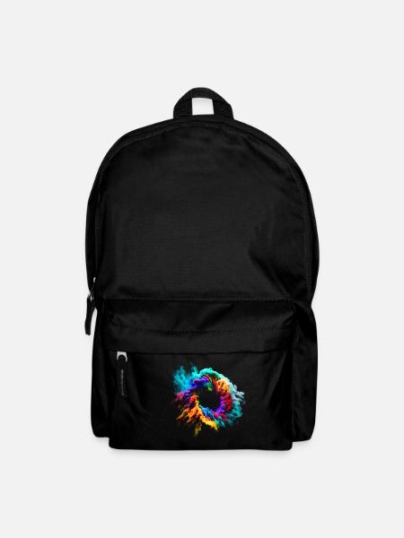 Bunte Staubwolken-Explosion - Rucksack - Schwarz