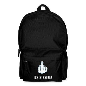 Stinkefinger – Ich Streike! (Streik Streikposten) - Rucksack - Schwarz - Vorne