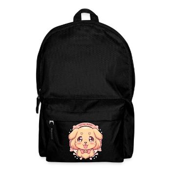 Golden Retriever Kawaii Puppies Dog Design - Backpack - black - Front