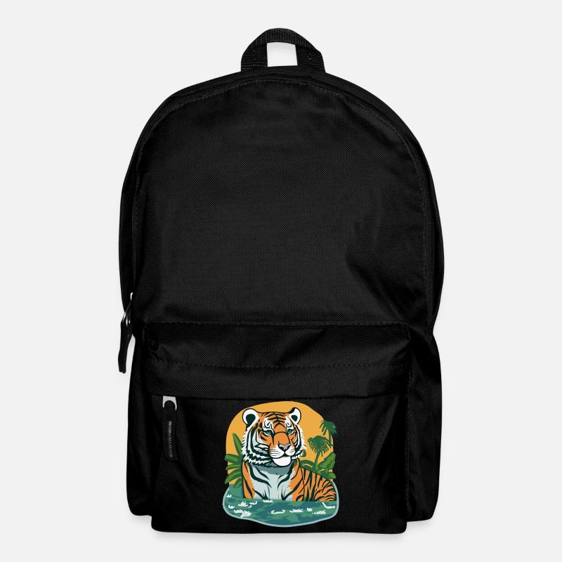 Tiger Print Jungle - Rucksack - Schwarz