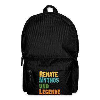 Renate, die Frau der Mythos die Legende. Vintage - Rucksack - Schwarz - Vorne