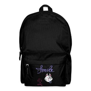Smile, Laughter, Cat - Backpack - black - Front