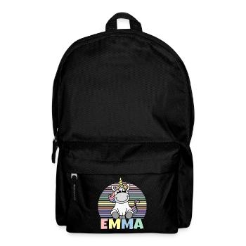 Emma Unicorn Name - Backpack - black - Front