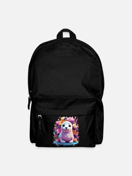 Süßer Seehund - Rucksack - Schwarz