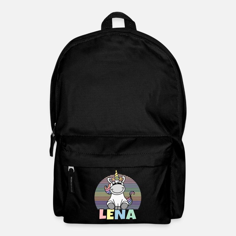 Lena Einhorn Name - Rucksack - Schwarz