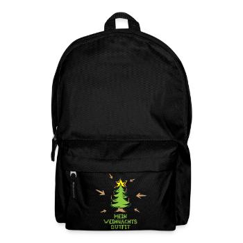 mein weihnachtsoutfit Symbol Tanne Weihnachten - Rucksack - Schwarz - Vorne