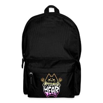 Happy New Year Cat #3 Frohes Neues Jahr Katze - Rucksack - Schwarz - Vorne