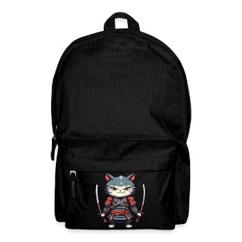 Samurai Cat #35 - Backpack - black - Front
