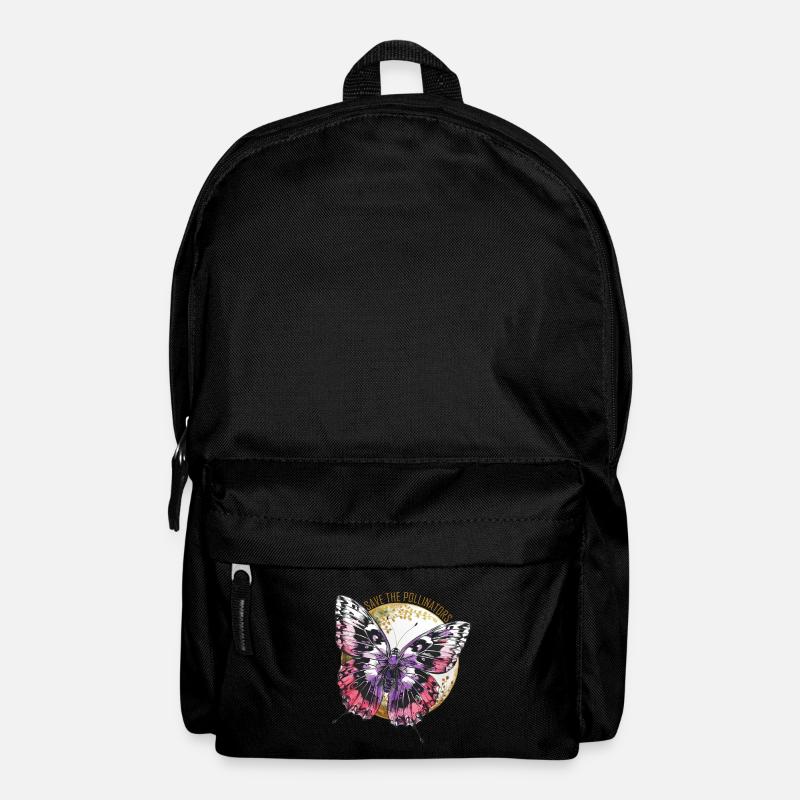 Rettet die Bestäuber - Violet Butterfly - Rucksack - Schwarz