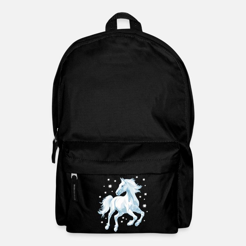 Pferd mit Sternen - Rucksack - Schwarz
