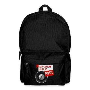 "Keep Calm and Listen to Music" Collection - Backpack - black - Front
