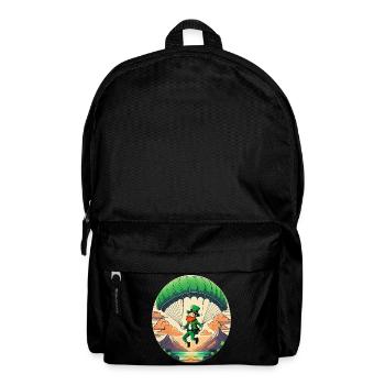 St. Patrick's Day Kleeblatt Gleitschirmfliegen - Rucksack - Schwarz - Vorne