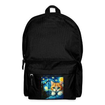 Sternennacht Katze - Rucksack - Schwarz - Vorne