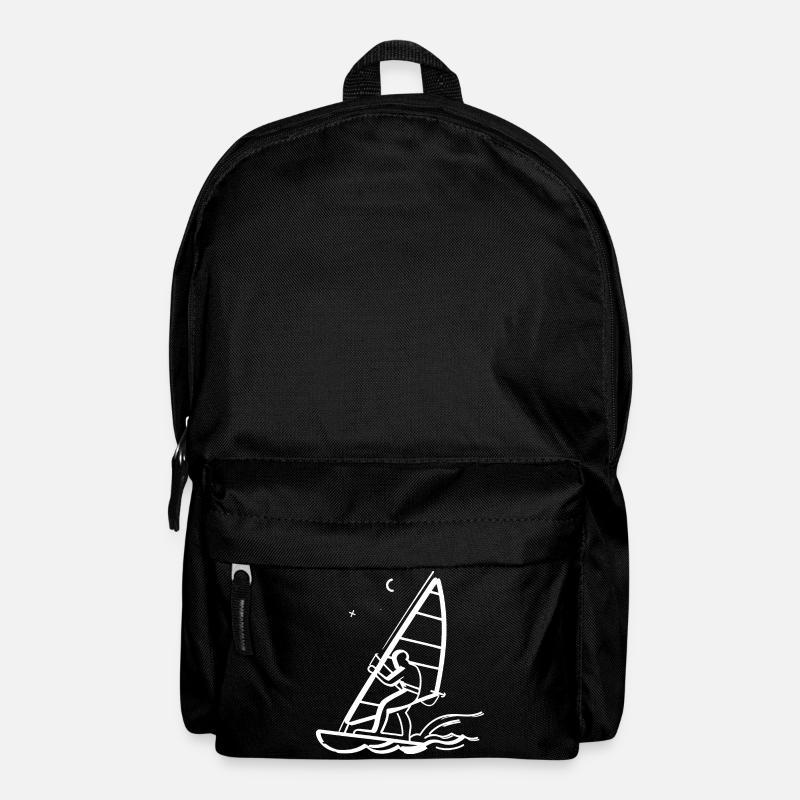 Windsurfen Line Art - Rucksack - Schwarz