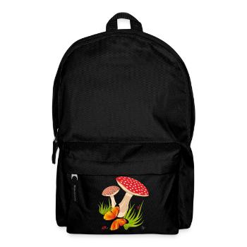Fliegenpilze, Schmetterling - Rucksack - Schwarz - Vorne