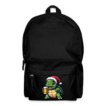 Turtle Christmas Beer Funny - Backpack - black - Front