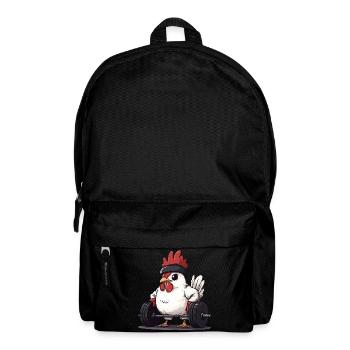 Deadlifting chicken - Backpack - black - Front