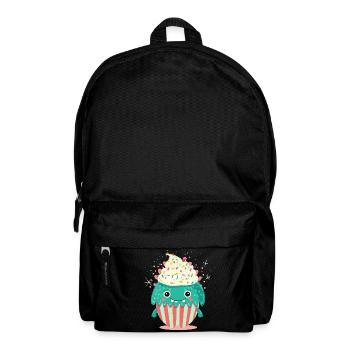 Cute Cupcake Monster – Cute and Playful - Backpack - black - Front
