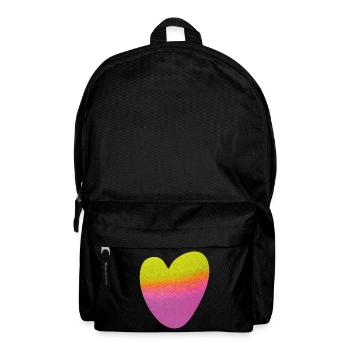 Heart Watercolor Symbol Love Painting Love Wedding - Backpack - black - Front
