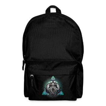 Symbole mystique du serpent avec des étoiles dans le triangle - Sac à dos - noir - Devant